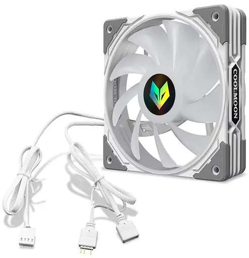 Вентилятор Coolmoon 120мм CM-AS1-W White (CM-AS1-W) - фото 4