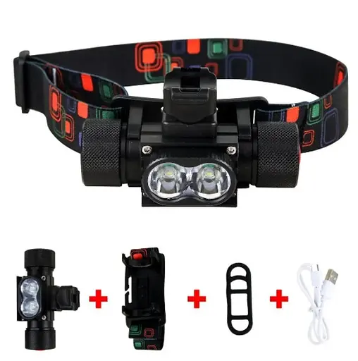 Налобний ліхтар BL-3000 T6 + велокріплення + 3 режими + 2500 люмен - фото 7