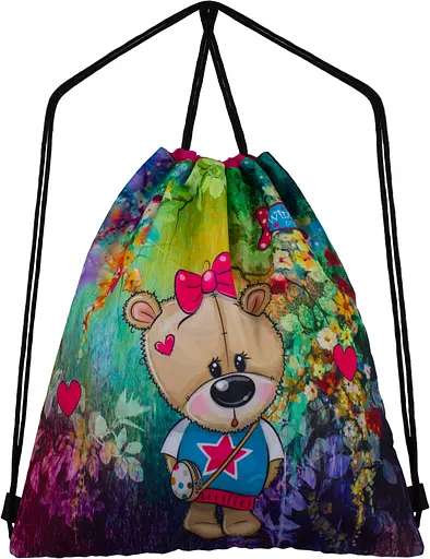 Мешок для обуви Winner Мишка для девочки 45х40 см Разноцветный (M-39)