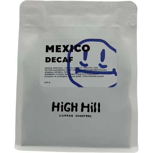 Кофе в зернах High Hill Mexico Mountion Water decaf omni 250 г - фото 1