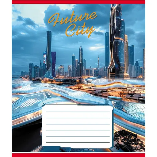 Тетрадь ученическая Города будущего 024-550177K-1 в клетку, 24 листа