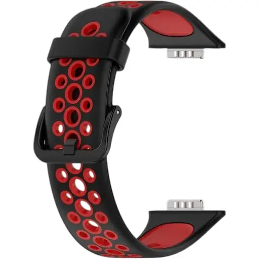 Ремешок DK Silicone Sport Band Nike для Huawei Watch Fit 2 (black / red)