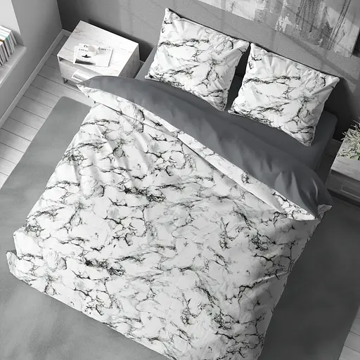 Уцінка. Комплект постільної білизни Lelit Двоспальний сірий з білим 180 х 215 см P-0168/2 (le2000000285962) - фото 4