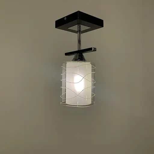 Стельова люстра в чорному корпусі на 1 плафон Line.F 126/1 P BK - фото 4