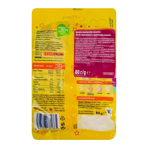 Цукерки желейні JOJO Unicorns з фруктовими смаками 80 г - фото 2