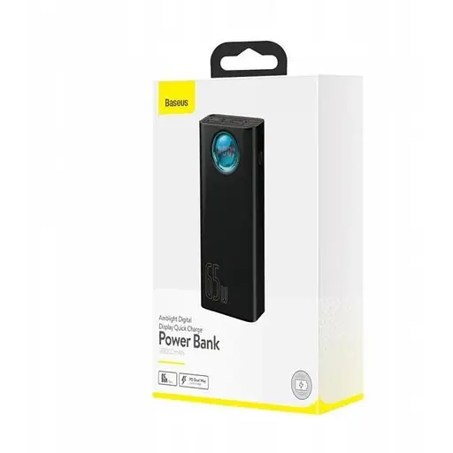 PowerBank Baseus Amblight для ноутбука быстрая зарядка 30000 mAh 65W + кабель 100W в комплекте - фото 8