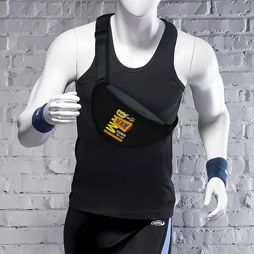 Сумка-бананка чоловіча/жіноча спортивна 32×16 см з розширювачем поясна сумка або сумка через плече (3743) - фото 2