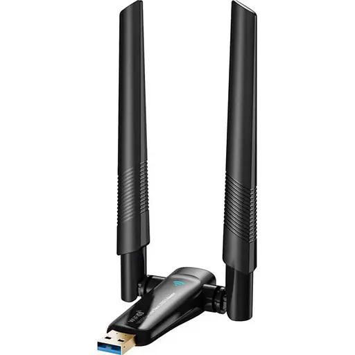 Бездротовий USB Wi-Fi адаптер Pix-Link AX1800 LV-UAX04, 2.4 / 5 GHz чорний (17961) - фото 1