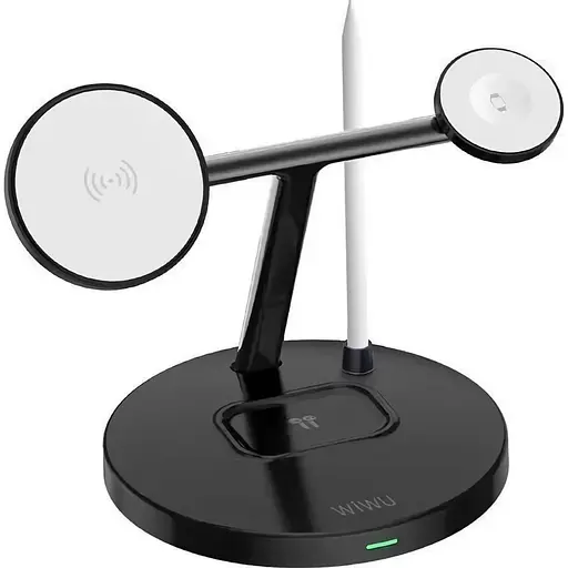 Бездротовий зарядний пристрій WiWU Wi-W032 4in1 15W Black [128265] - фото 3