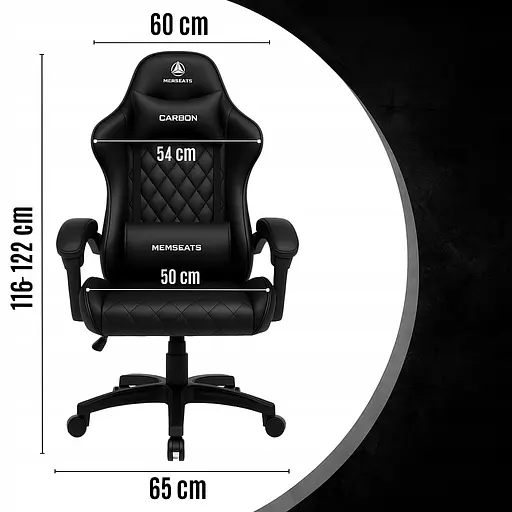 Крісло геймерське Memseats офісне Black (100019) - фото 7