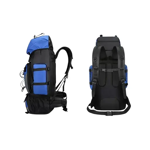 Туристический рюкзак Hinshenglong 90л голубой Oxford+PU черный спортивная сумка для путешествий вместительный Yiwu SJ-0036-1BL - фото 2