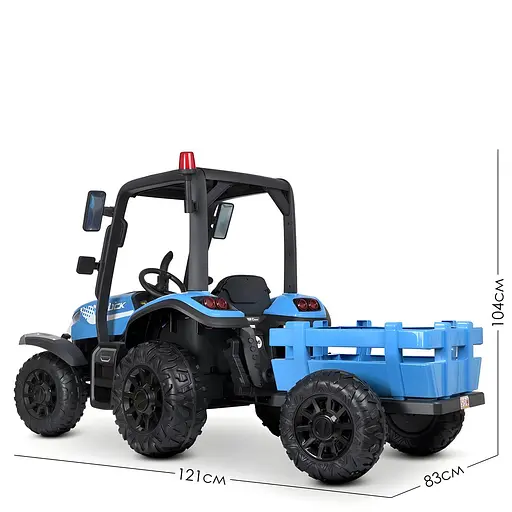 Електромобіль дитячий Трактор M 4844EBLR-4 4мотори 35W 12V14AH синій - фото 7