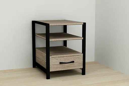 Тумба универсальная Ferrum-decor Вивьен 1/1 50x41x40 черный ДСП Дуб Сонома Трюфель 16мм (FRD-104143) - фото 4