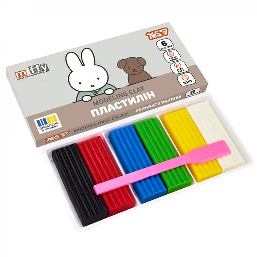 Пластилін Yes 6 кольорів  Miffy 120 г (540726) - фото 2