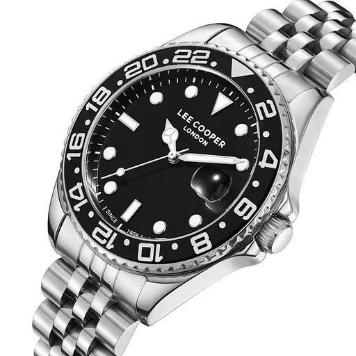 Наручний годинник чоловічий Lee Cooper Daytona Black Сріблястий (3430) - фото 2