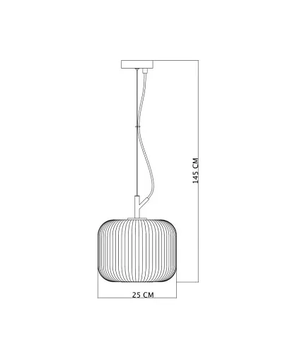 Подвесной светильник, люстра Italux PND-64536A-M-BL-OPA Rues E27 1x60W IP20 Черный - фото 3