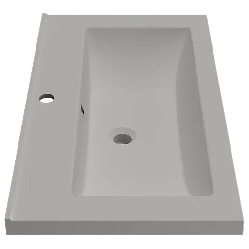 Раковина глянцева врізна Amidicon Cosmo 80 800x450 з литого каменю Cosmopolite_80_HL, Білий - фото 3