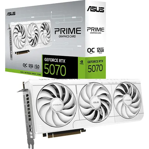 Відеокарта Asus Prime GeForce RTX 5070 12GB OC Edition White (PRIME-RTX5070-O12G-White) UA [145607]
