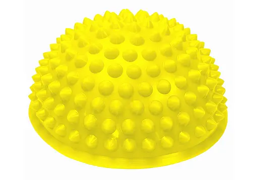 Полусфера массажная киндербол EasyFit 15 см жесткая желтая (EF-3002-Y) - фото 1