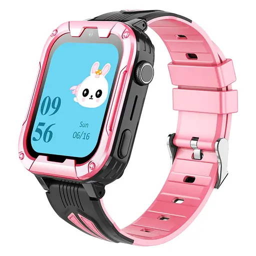 Смарт-годинник дитячі з відеодзвінком Wonlex KT32 Original WI-FI GPS SIM-карта Pink (18345)