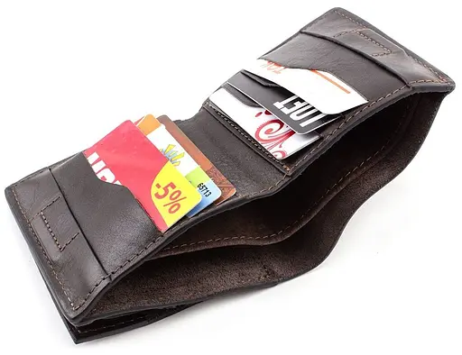 Мужской кожаный кошелек Grande Pelle 11.5х11.5х3 см acs0024456 - фото 6