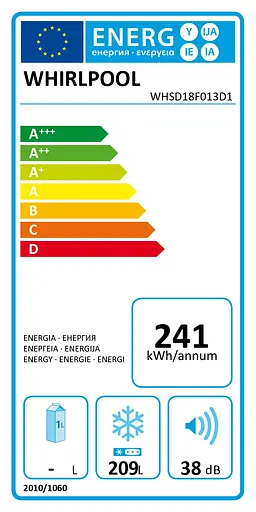 Whirlpool Морозильна камера вбудована, 177x54х54.5, 209л, А++, NF, інв., білий - фото 9