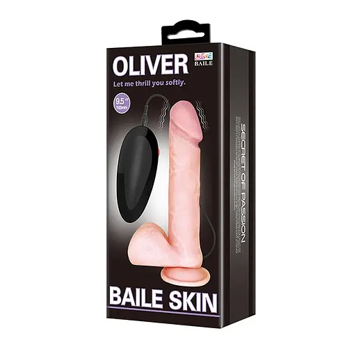 Вібратор Baile Oliver Baile Skin 9.5" 19.5 см тілесний - фото 7
