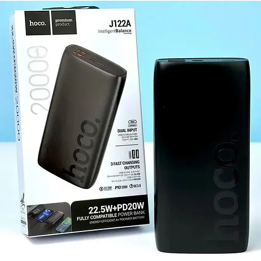 Портативний зарядний пристрій Hoco Power Bank J122A (20000 mAh) PD20W+QC3.0 (22.5W) - фото 5