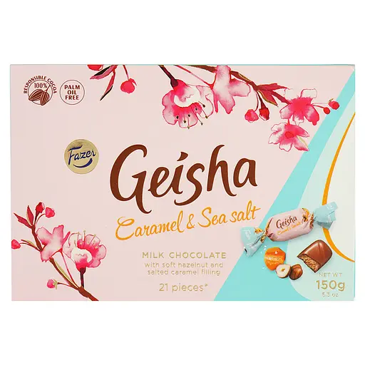 Уценка. Конфеты Fazer Geisha с карамелью и морской солью 150 г - фото 3