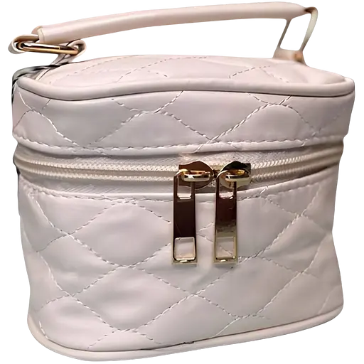 Детская сумка стеганная с ручкой бежевая (24-553)