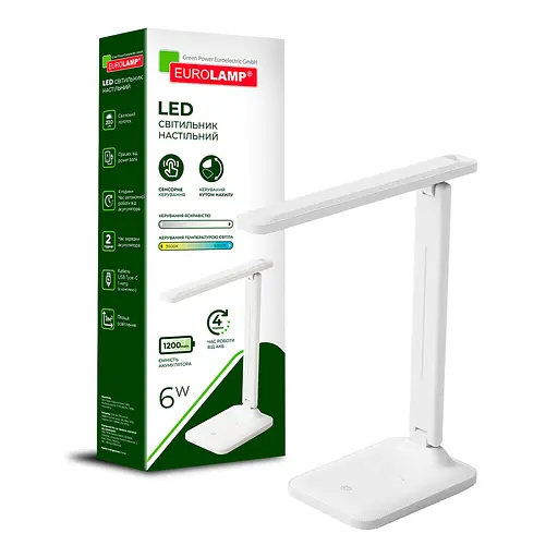 Светильник настольный Eurolamp LED белый (LED-TLB-6W(white))