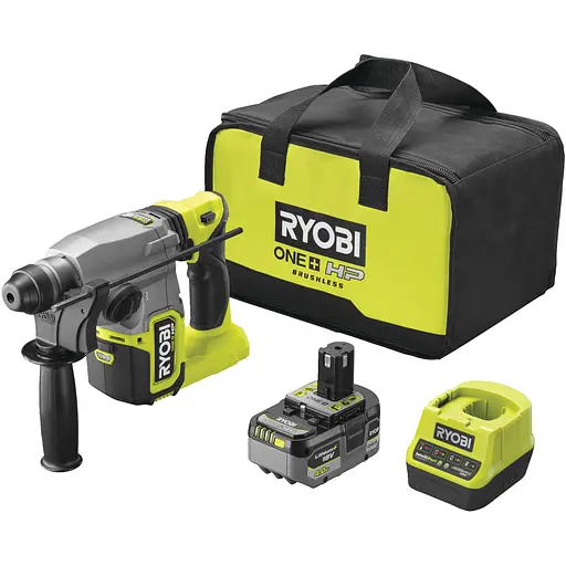 Перфоратор аккумуляторный Ryobi RSDS18X-1C40 SDS-plus ONE+ 18В НР 5133005383 - фото 1