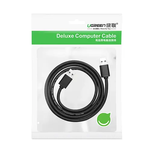 Кабель UGREEN US102 USB 2.0 A Male to A Male Cable 1m (Black)(10309) - фото 7