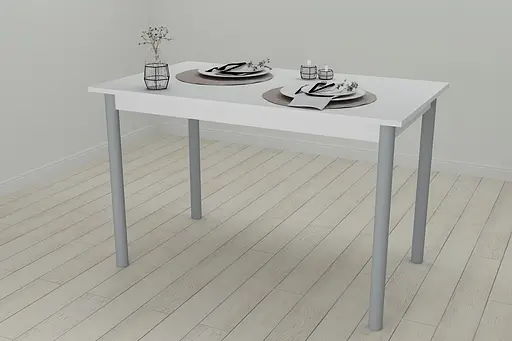 Стіл кухонний Ferrum-decor Беніта 75x120x60 Сірий ДСП Біле 16мм (FRD-106269)