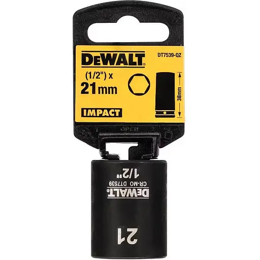 Головка торцевая DeWalt Impact 1/2" х 21 мм (DT7539) - фото 2