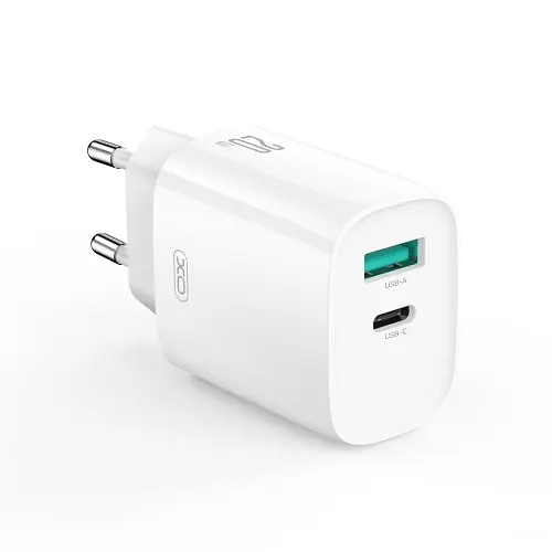 Мережевий зарядний пристрій XO CE29 20W 1USB-A+1USB-C Fast Charger with TYPE-C cable (NB-Q231A) Білий - фото 5