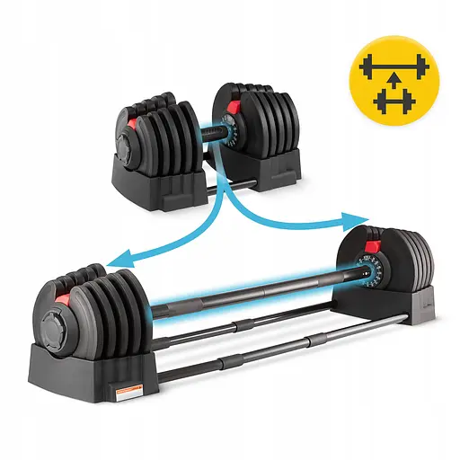 Набор штанга и гантели с регулируемым весом 4FIZJO 2 в 1 Premium 2.5-40 кг (P-5905973401975) - фото 8