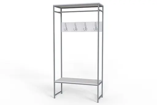Вешалка модульная напольная Ferrum-decor Трелис 14 180x90x38 серый ДСП Белый 16мм (FRD-104355) - фото 4
