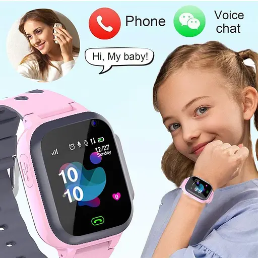 Смарт-часы телефон детские Smart Watch S1 с видеозвонком GPS SIM-карта Pink (18582) - фото 3