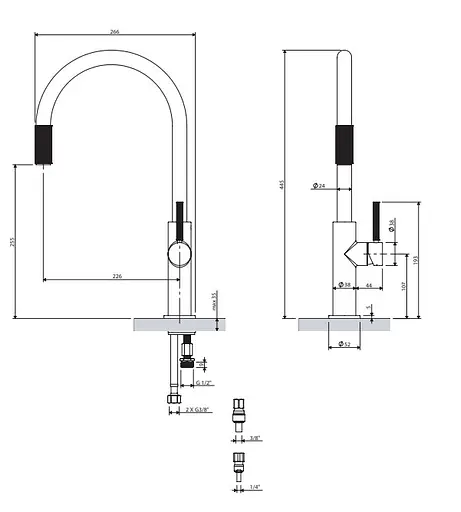Смеситель для кухни Omnires Switch cooper (SW9057CP) - фото 3