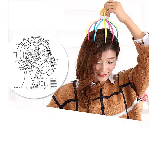 Масажер для голови акупунктурний ручний точковий "Восьминіг", Yu Xin 86409 - фото 3