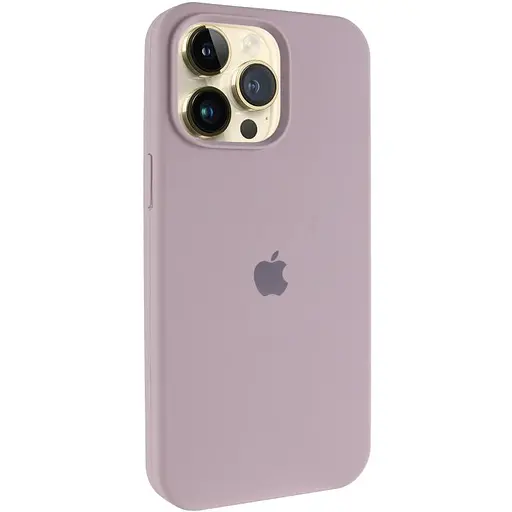 Чехол Silicone Case AA Logo with MagSafe для Apple iPhone 12 Pro Max 6.7 Серый/Lavender - фото 1