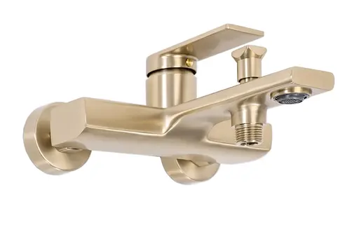 Смеситель для ванны Rea Verso настенный с изливом brushed gold REA-B6565 Золотой - фото 5