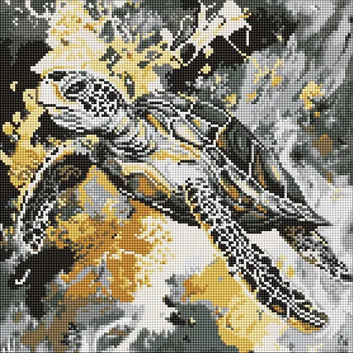 Алмазна мозаїка Золота черепаха ©art_selena_ua Ідейка AMO8262, 40х40 см - фото 1