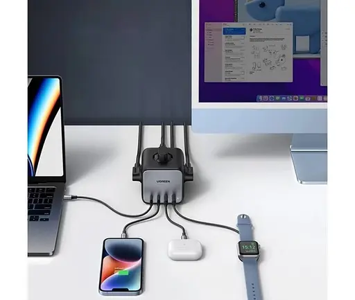 Мережевий зарядний пристрій Ugreen CD268 65W DigiNest Cube (2C2A) (UGR-60113) - фото 4