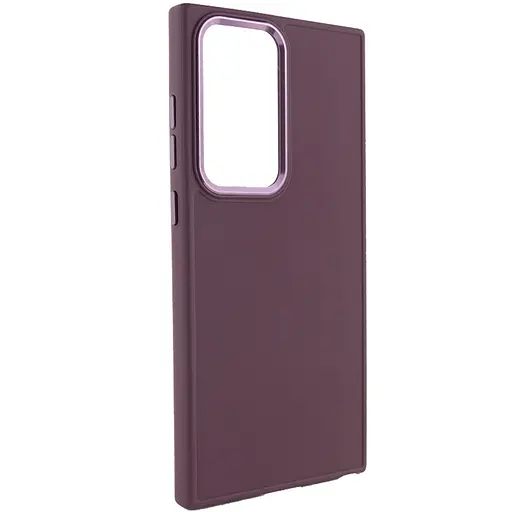 TPU чехол Epik Bonbon Metal Style для Samsung Galaxy S24 Ultra Бордовый / Plum - фото 2