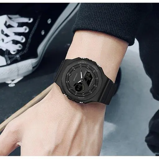 Водостійкий тактичний кварцовий годинник Sanda Jocker black - фото 6