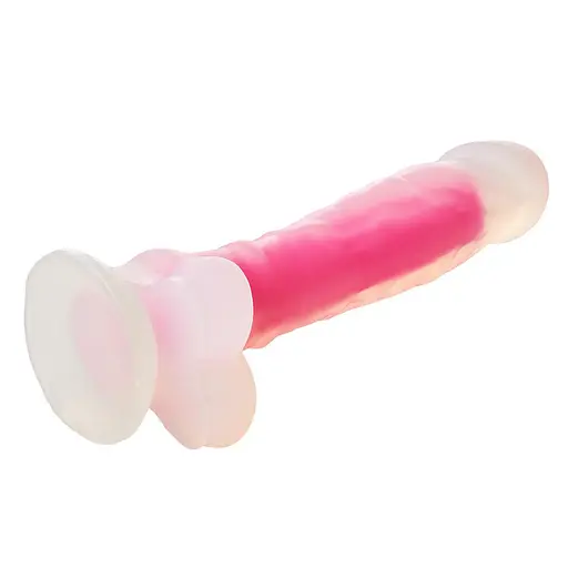 Неоновый фаллоимитатор Radiant Glow In The Dark 21 см фиолетовый - фото 2