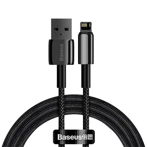 Кабель Baseus Lightning Tungsten Gold Fast Charging 1,2 м, 2,4A (CALWJ-01) - фото 1