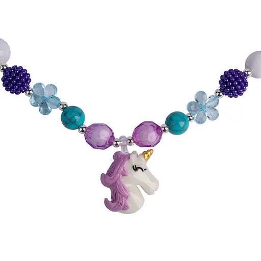 Набор украшений Лиловые мечты (ожерелье, браслет) 2шт - фото 2